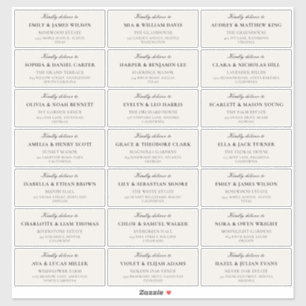 Adesivo Rótulos de Endereço para Convidados de Casamento P