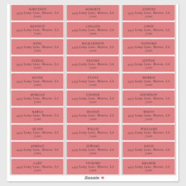 Adesivo Rótulos de Endereço WEDDING MOD WINE TULIP