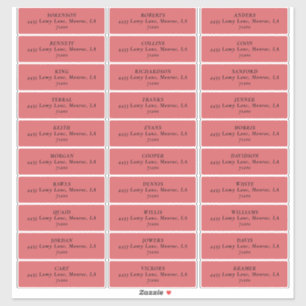Adesivo Rótulos de Endereço WEDDING MOD WINE TULIP