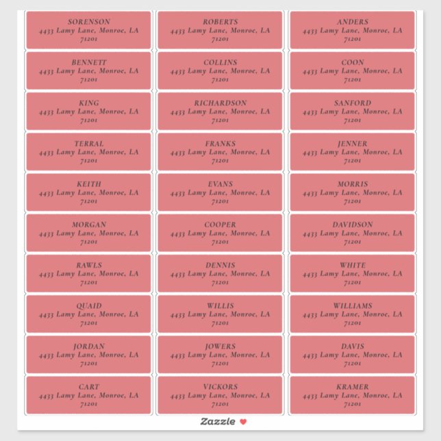 Adesivo Rótulos de Endereço WEDDING MOD WINE TULIP (Folha)