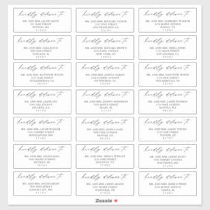 Adesivo Rótulos de Endereços Convidado de Casamento de Scr