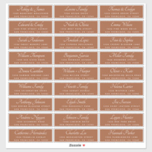 Adesivo Rótulos de Endereços Convidado do Terracotta Chic