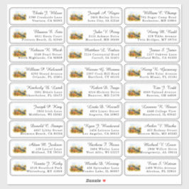 Adesivo Rótulos de Endereços Convidados para Casamento de