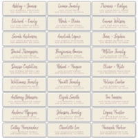 Rótulos de Endereços de Convidado Branco Antiquado