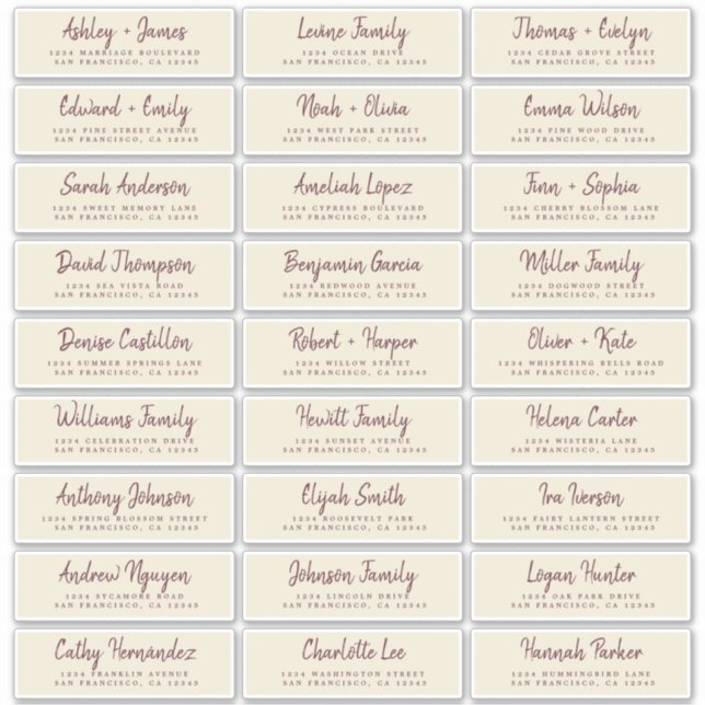 Adesivo Rótulos de Endereços de Convidado Branco Antiquado (Frente)