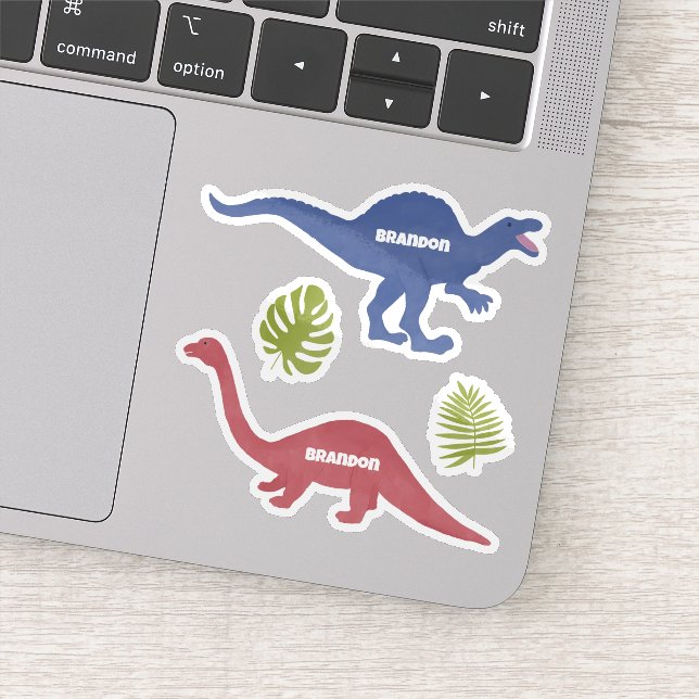 Adesivo Rótulos de Nome Personalizados do Dinossauro Cute, (Detalhe)