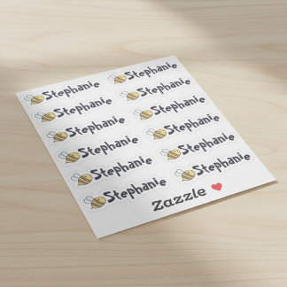 Adesivo Rótulos de Nomes de Abelhas Caprichosas - Conjunto