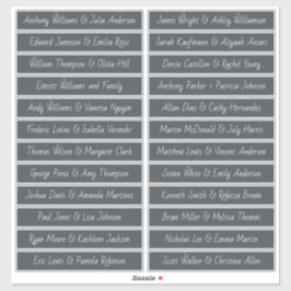 Adesivo Rótulos de Nomes de Convidado de Script Manuscrito