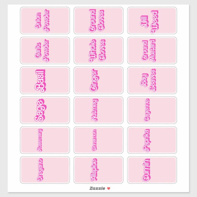 Adesivo Rótulos de salto de ervas e especiarias (Folha)