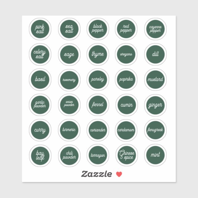 Adesivo Rótulos Herb e Spice (Folha)