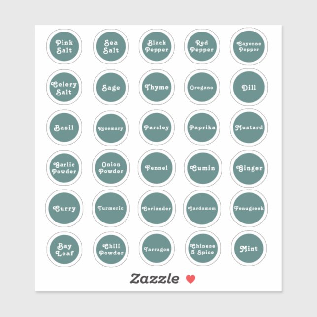 Adesivo Rótulos Herb e Spice (Folha)