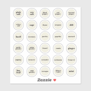 Adesivo Rótulos Herb e Spice