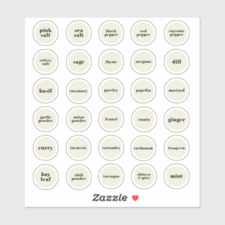Adesivo Rótulos Herb e Spice