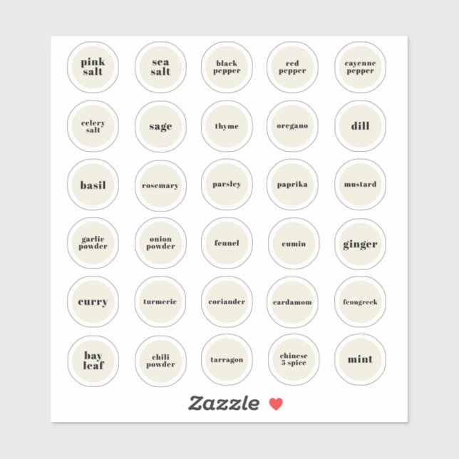 Adesivo Rótulos Herb e Spice (Folha)