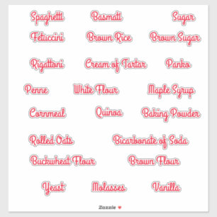 Adesivo Rótulos para Recipientes de Armazenamento na Despe