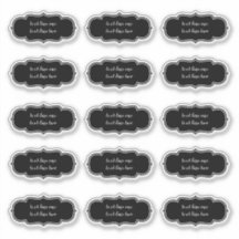 Rótulos Simples de Cozinha Preta Moderna