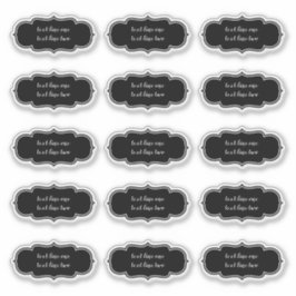 Adesivo Rótulos Simples de Cozinha Preta Moderna