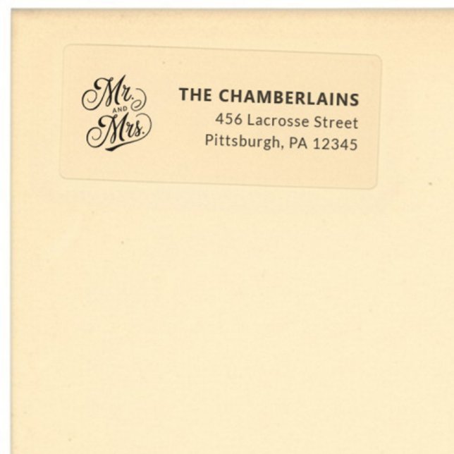 Adesivo Rótulos Transparentes de Endereços de Retorno Eleg (Criador carregado)