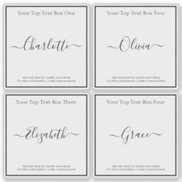 Adesivo Rótulos Transparentes Para Velas ou Jars