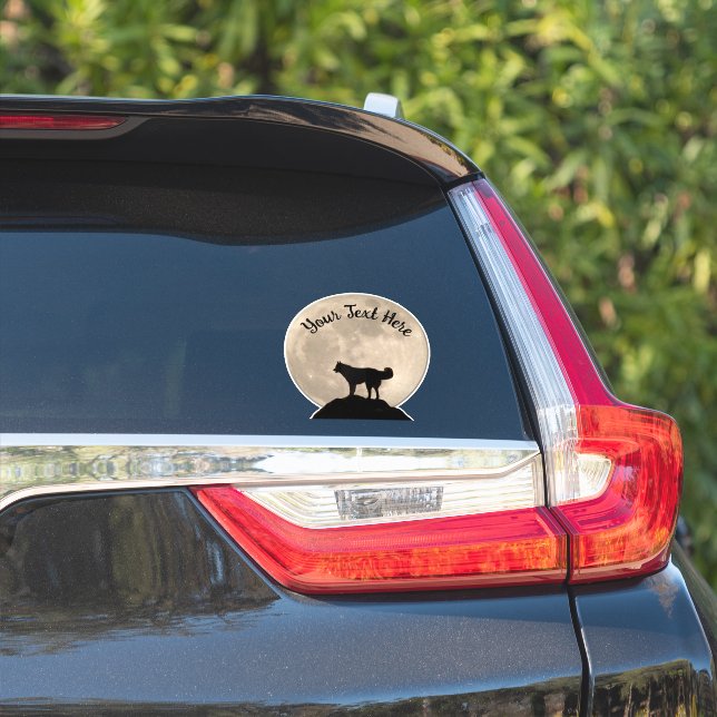 Adesivo Rouco Decal Siberian Husky Malamute Stickers (Lado do carro)