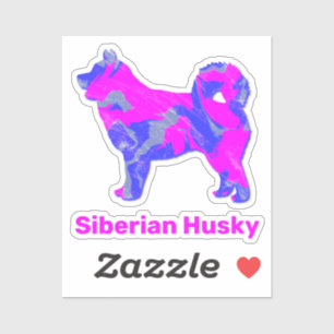 Adesivo Rouco Siberian Dog Silhout Cut Sticker
