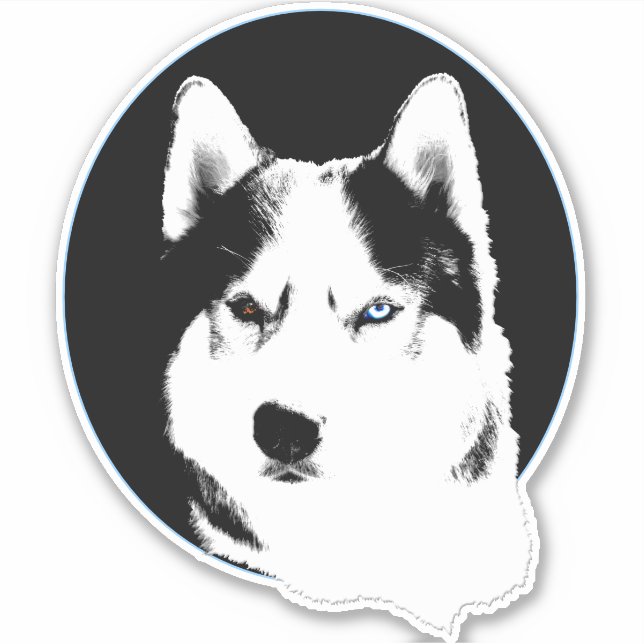 Adesivo Rouco Stickers Bi-Eye Rouco Malamute Decals (Frente)