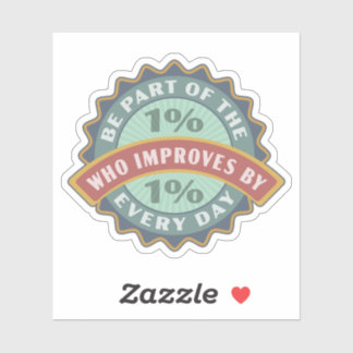 Adesivo Round Motivational One Percent Inspirational Badge