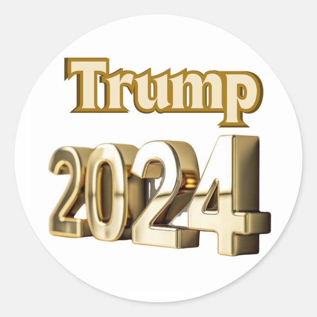 Adesivo Round Trump2024 (Frente)