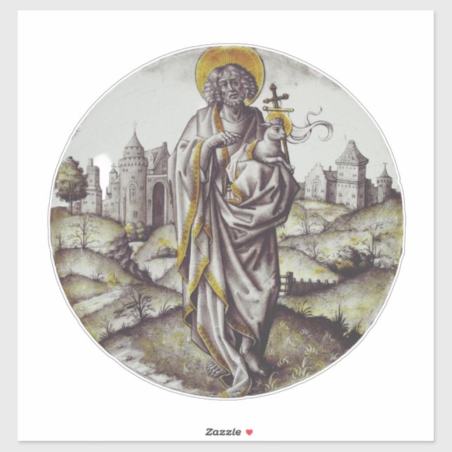 Adesivo Roundel com o Santo John The Baptist (Folha)