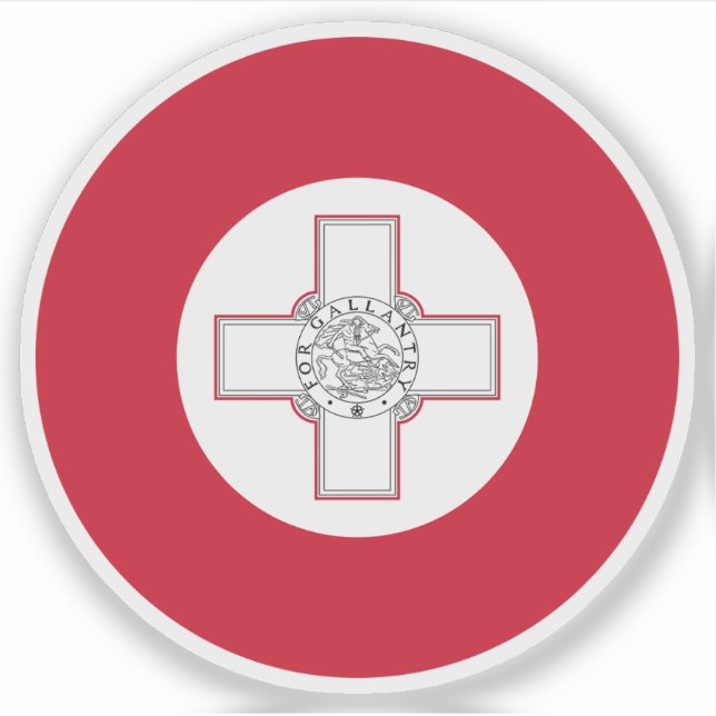 Adesivo Roundel de Malta (Frente)