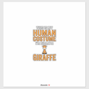 Adesivo Roupa de girafa engraçada vetor camisa design_1