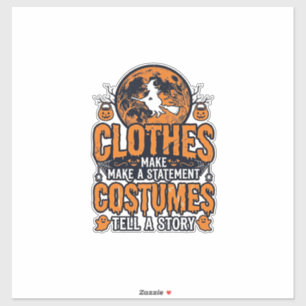 Adesivo Roupas de Halloween Vintage Camisa de declaração d