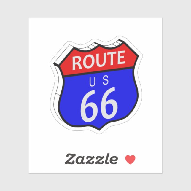 Adesivo Route 66 Highway Sign (Folha)