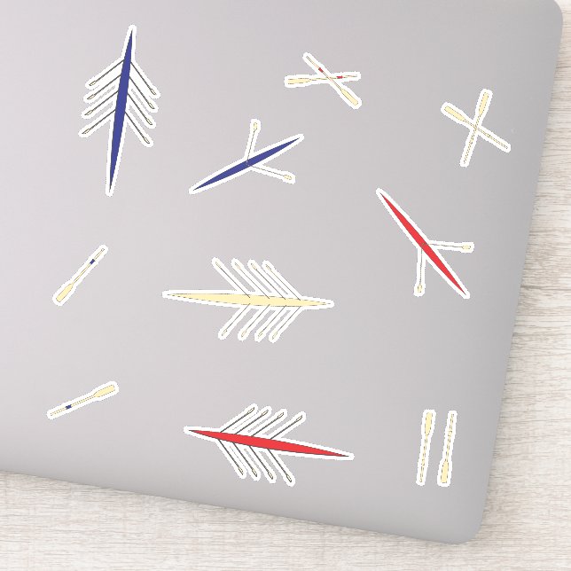 Adesivo Row Boat Red Blue Row Club (Detalhe)