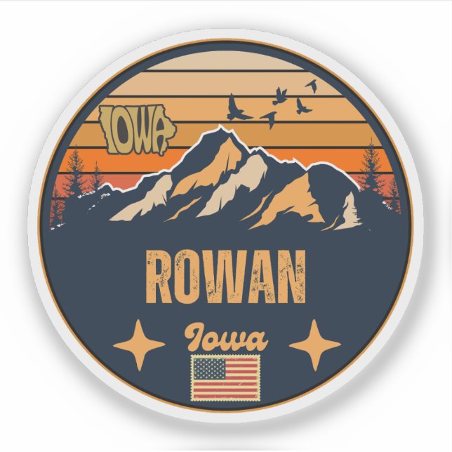 Adesivo Rowan, Iowa (Frente)
