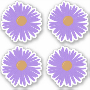 Adesivo Roxo Flores Aster, acrílicas, para desenho manual