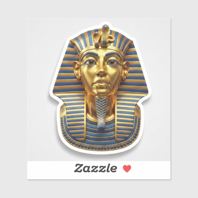 Adesivo Royal 3D Golden Pharaoh Mask Die-Cut Sticker ملصق  (Folha)