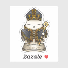 Adesivo Royal Cat Chess Bishop Piece