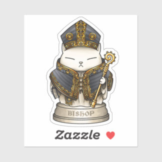 Adesivo Royal Cat Chess Bishop Piece
