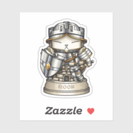 Adesivo Royal Cat Chess Rook Piece