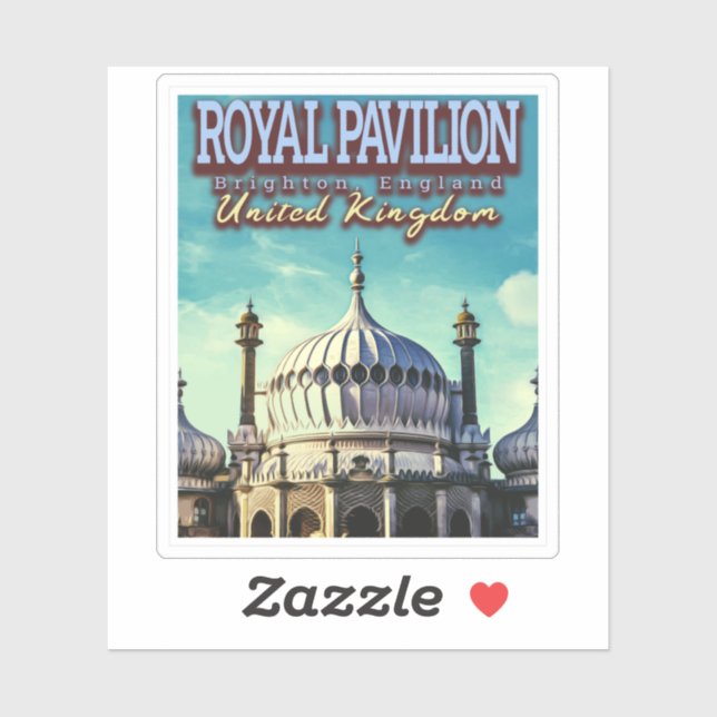 ADESIVO ROYAL PAVILION - BRIGHTON ENGLAND - REINO UNIDO (Folha)