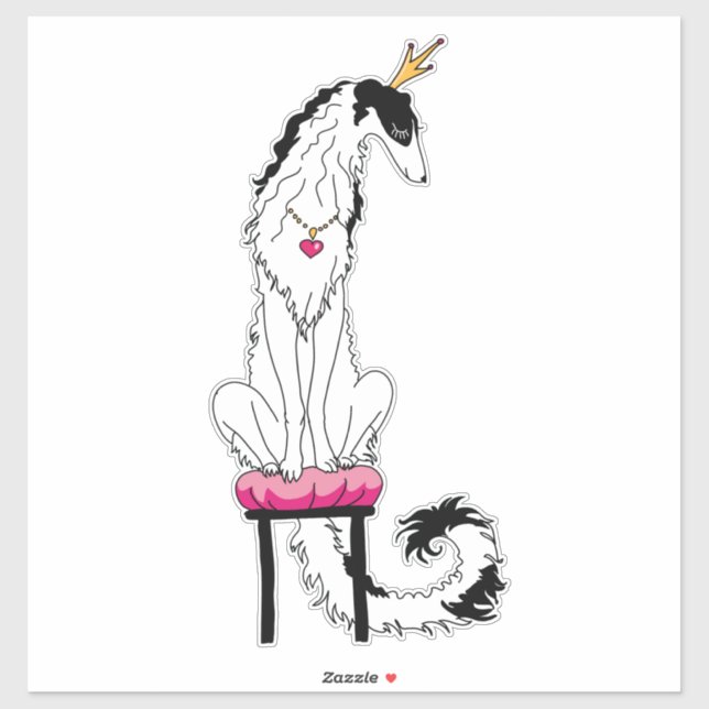 Adesivo Royal Tri Borzoi Die Cort Vinyl Sticker (Folha)