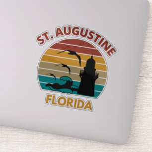 Adesivo Rua Augustine Florida Retro Sunset Design