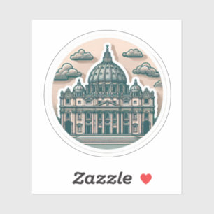 Adesivo Rua. Basilica de Peter (Cidade Vaticano)