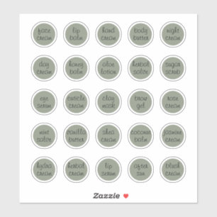 Adesivo rua de Balas de Jar Cosmético Personalizado Verde 