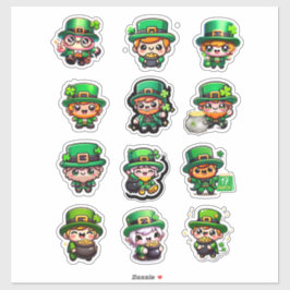 Adesivo Rua de Kawaii Leprechaun, fofa