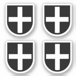 Adesivo Rua, escudo de Piran 4-up - Contorno