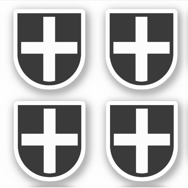 Adesivo Rua, escudo de Piran 4-up - Contorno (Frente)