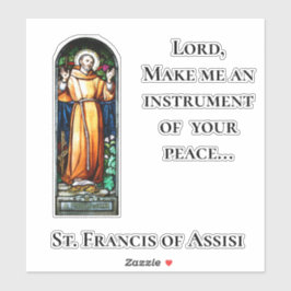 Adesivo Rua. Francis da Oração pela Paz de Assisi