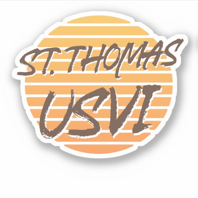 Adesivo Rua. Ilhas Virgens Thomas (Frente)